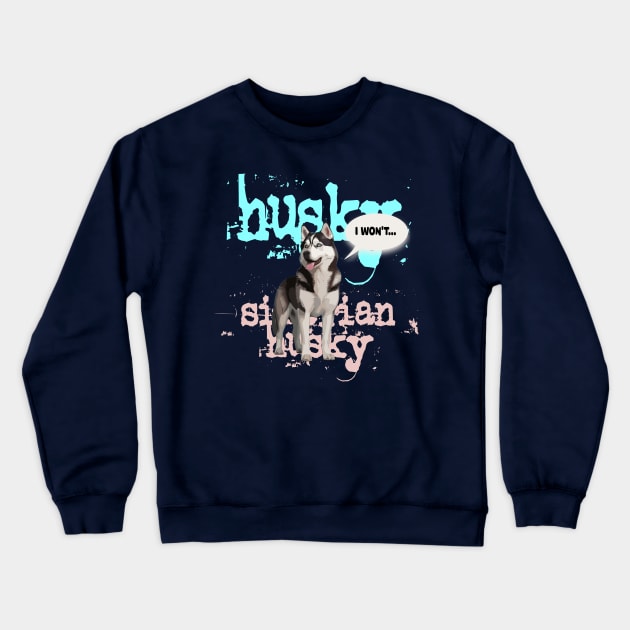 Pesky Husky Throwing Tantrum! Crewneck Sweatshirt by YeaLove